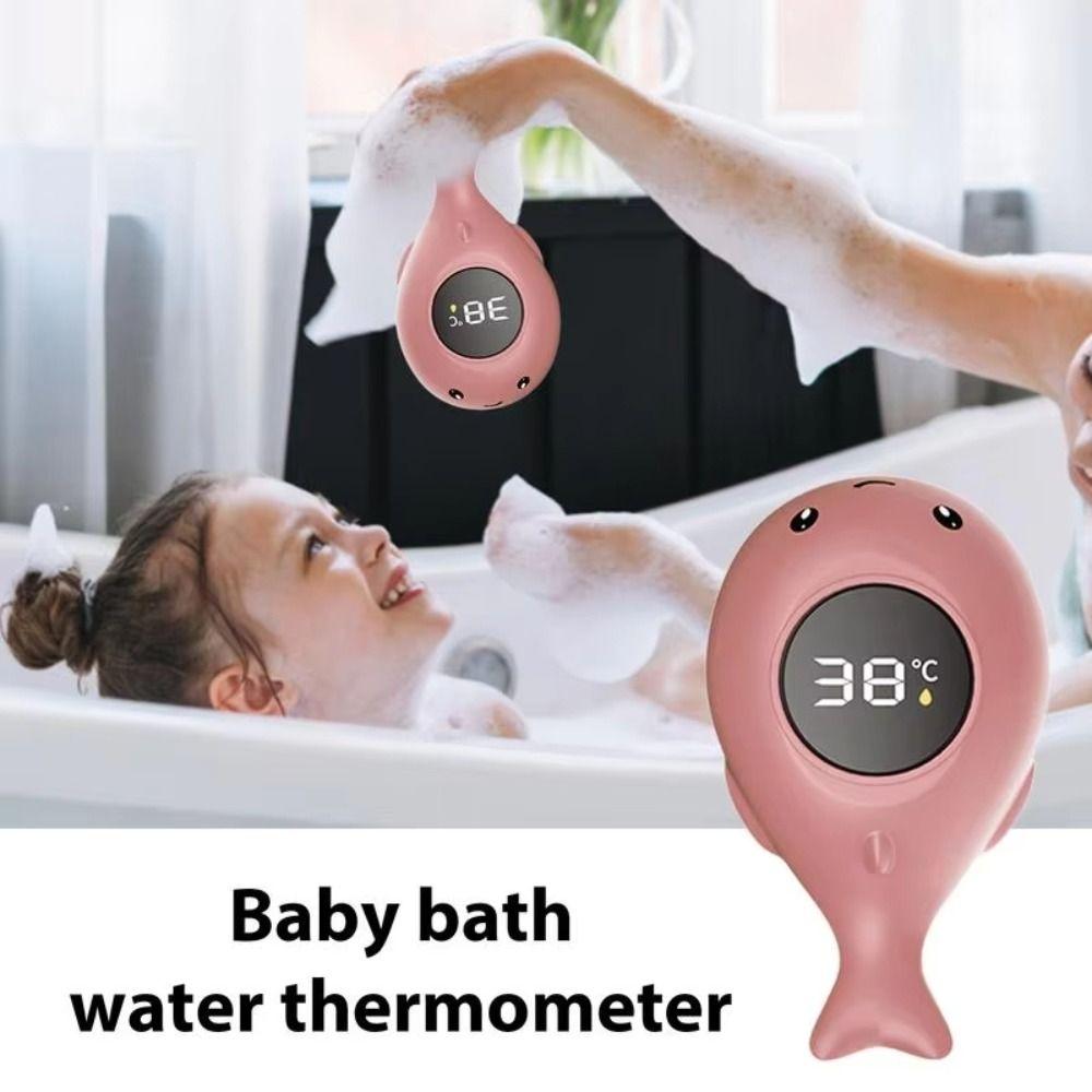 Waterproof Baby Bath Thermometer Whale Shape Digital Bath Thermometer Newborn Care