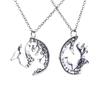 2 pcs/pair romantic fashion black camel Pendants Necklaces with elk deer necklace Exaggeration Lover Necklace Jewelry? (Color: Black)