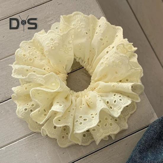 Damska Opaska do Włosów Czterowarstwowa Koronkowa Ozdoba Duża Opaska Jednolity Kolor Styl Francuski Gumka do Włosów Akcesoria do Włosów