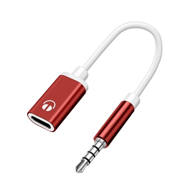 Type C Analog Headphone Adapter Cable Connects 3.5mm Earphones to Mobile Devices for Music and Calls
