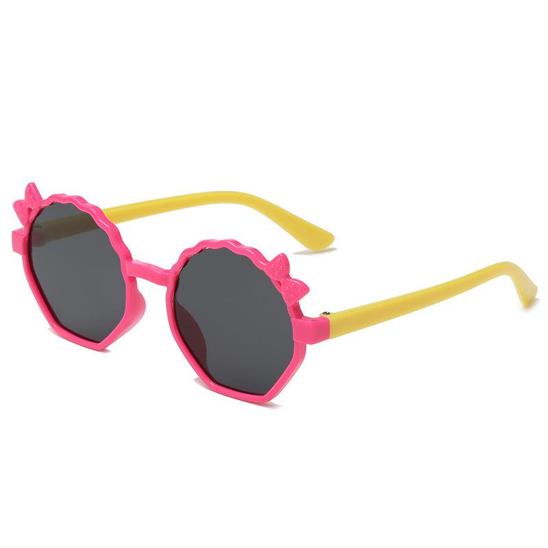 Colorful Children's Sunglasses With Bow Decoration For Uv Protection, Suitable For Photography, Fashionable Sunglasses 8834