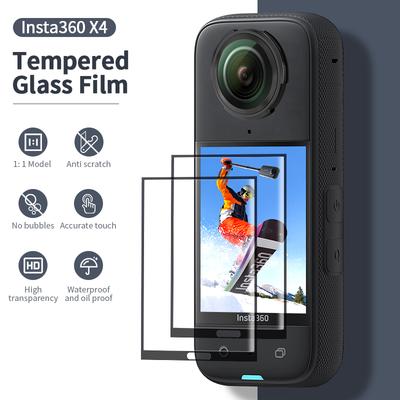 Cynova For Insta360 X5 Screen Protector Tempered Glass Film 2.5D Full Protective Transparent Cover For Insta 360 X4 Accessories