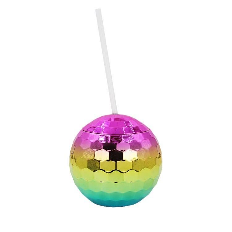 Electroplated Flashing Disco Ball Plastic Wine Cup