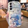 Hello Kitty Wave Case for Samsung Galaxy S24 S23 S22 S21 Ultra Plus S20 FE A73 A72 A71 A55 A54 5G A53 A52 A51 4G A50S A50 Cover