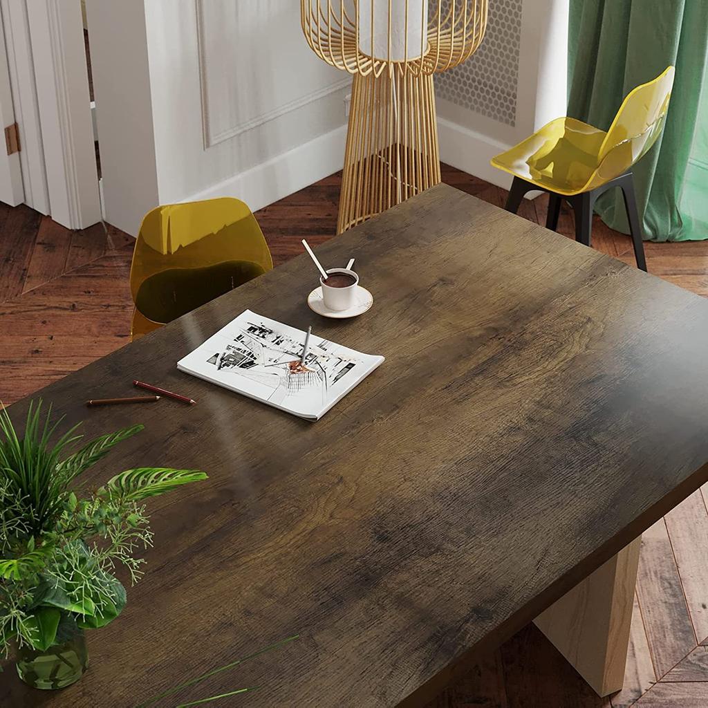 Wood Grain Self-adhesive Wallpaper Restaurant Living Room Home Decoration Background Wall Renovation Sticker PVC Wallpaper