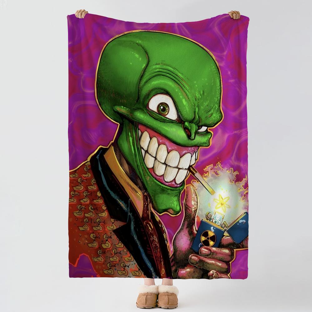 movie T-The Mask-k Throw Thick Comfort Flannel Quilt, Multi-scene Use Indoor Outdoor Daily Nap