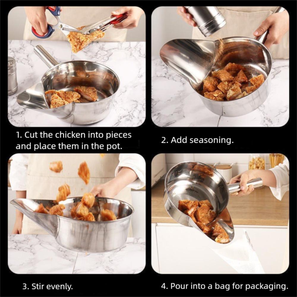 Nerezová naběračka na balení Zesílená naběračka na vodu s kachním zobákem Kuchyňská vychytávka Mísa na míchání smažených jídel Restaurace rychlého občerstvení