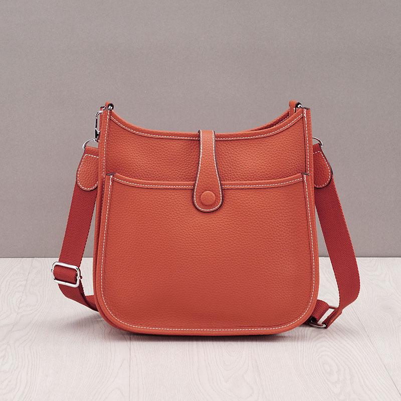 2024 m. moteriškas „Hlow Punch“ natūralios odos krepšys ant pečių