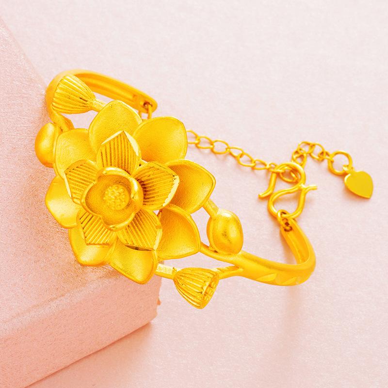 New Multi-layered Petal Flower Lotus Grand Opening Jewelry Bracelet