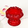 Elegant Glass Lamp Stand With Traditional Eight Favorable Pattern For Worship And Home Display