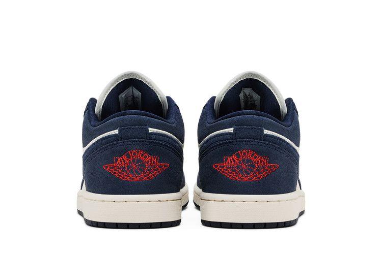 Men's Sneakers Nike Jordan 1 Low SE Obsidian Suede Obsidian/University Gold/Chile Red/Obsidian