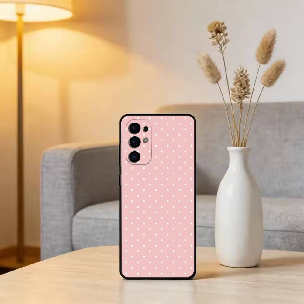 Classic Polka Dot Phone Case For Samsung S25,S24,S21,S22,S23,S30,Ultra,S20,Plus,Fe,Lite,Note,10,Black Cover