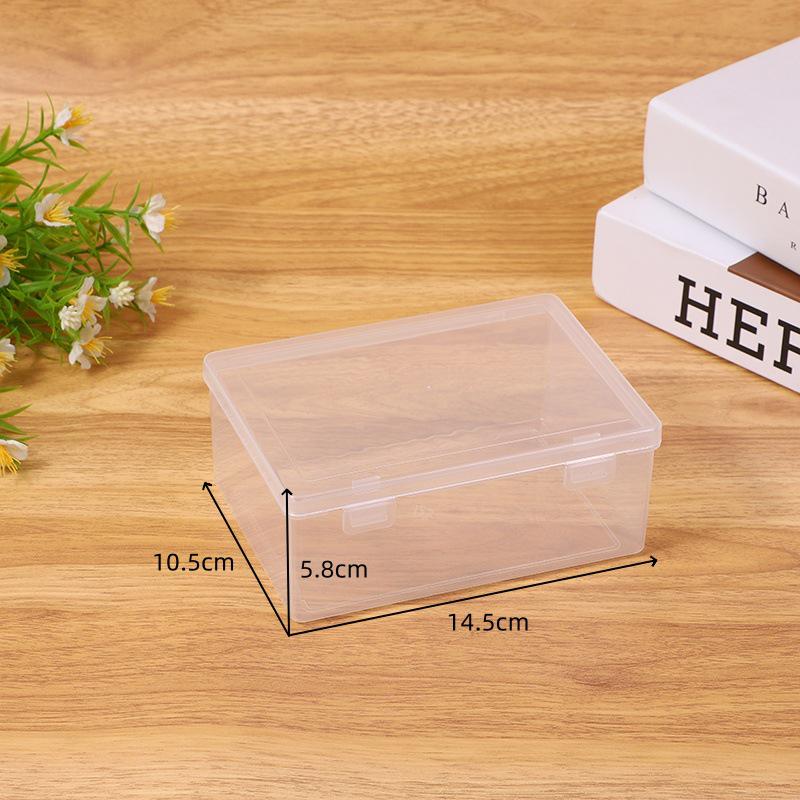 Transparent Rectangle Storage Box for Toy Parts, Stationery, or Food
