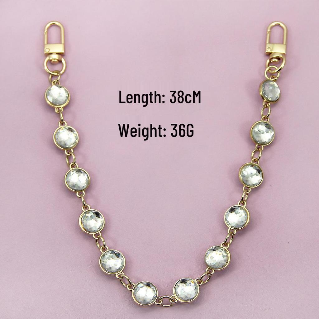 Elegant Rhinestone Crystal Handbag Chain - Luxurious European & American Fashion