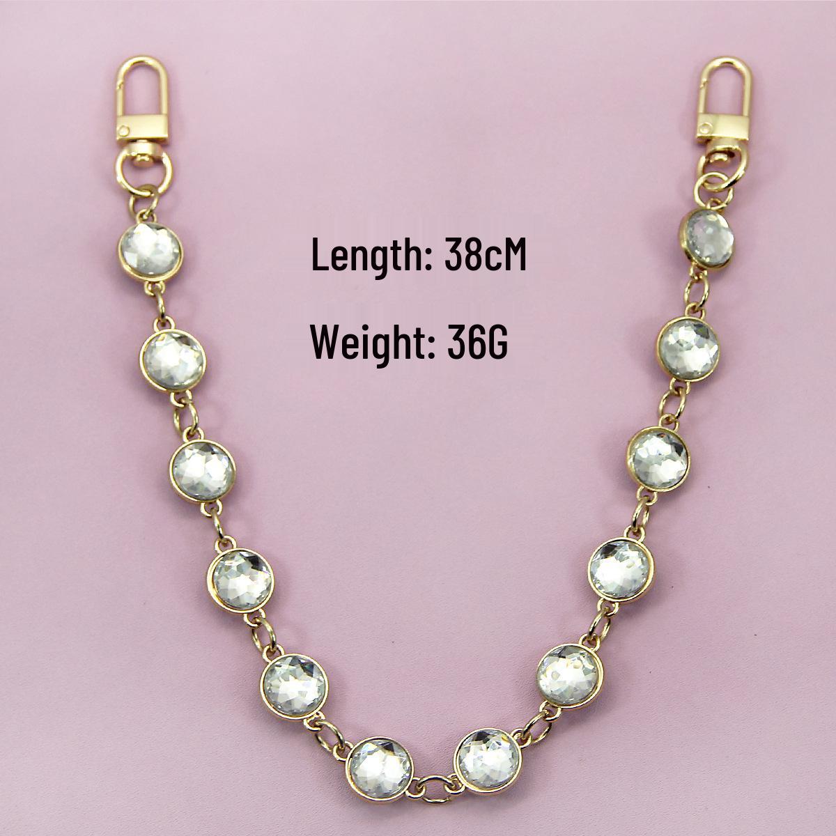 Элегантная цепочка для сумки из хрустальных страз - Роскошная европейская и американская мода