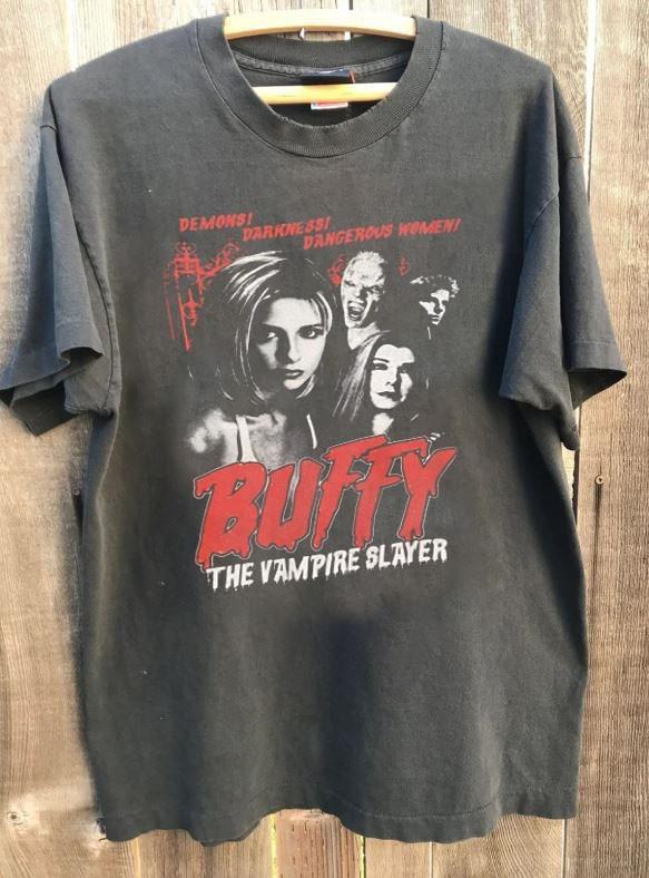 

Buffy The Vampire Slayer Movie Charcoal Short Sleeve Unisex T shirt KH17829 Unisex T-Shirt L