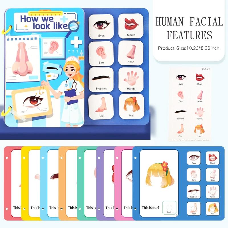 Montessori Toys Busy Book My First Quiet Book Paste Sticker Book Matching Game Early Learning Education Toys for Children