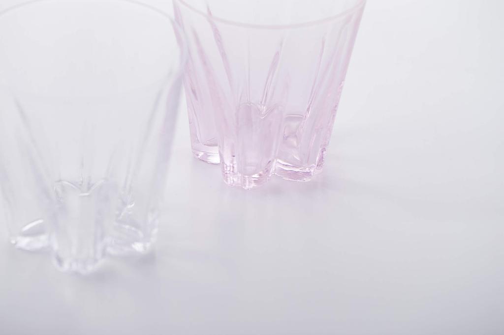 Hyaku Percent Sake Glass Kohaku 80cc SAKURASAKU Glass Set of 2 (100%) [Sakurasaku Glass] SG-01SP