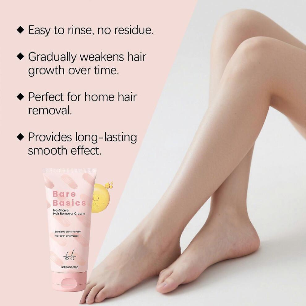(1 Stück)Bare Basics Enthaarungscreme für empfindliche Haut 150g Schnell Sanft Depilatorium für weiche glatte Haut