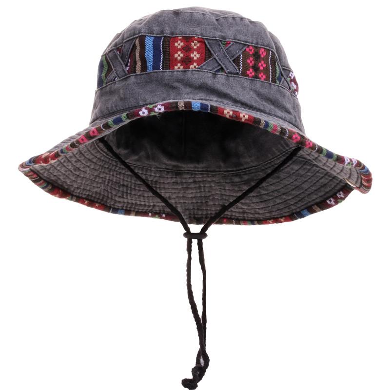 Custom Men Women Fashion Embroidery Fishing Hat UPF 50 Wide Brim Bucket Hat Safari Boonie Hat