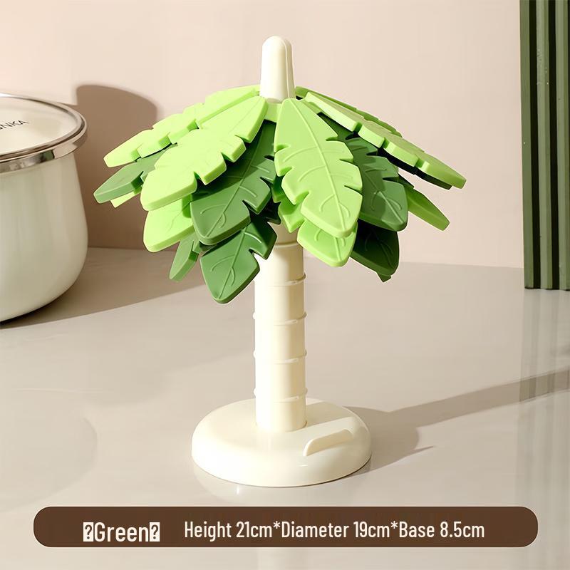 

ZISIZ Silicone Pot Mat Set with Tree Trunk Stand