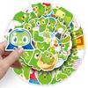 Duolingo Green Owl Cartoon Waterproof Stickers (50-Pack) - Perfect for Headphones, Notebooks, and Phone Cases