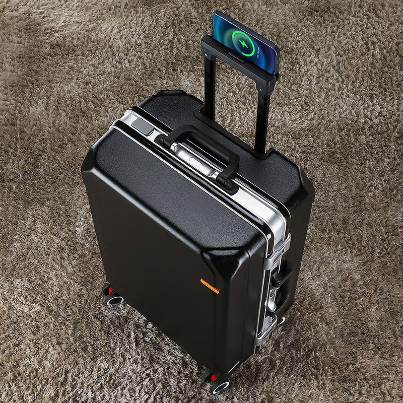 Ultralight Leather Trolley Suitcase with Silent Universal Wheels, Large Capacity & Combination Lock - New Style with Free Shipping