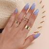 Japanese-Korean Retro Alloy 3-Piece Ring Set – Trendy, Fashionable Niche Design