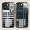 Funny Digital Calculator Pattern Tempered Glass Phone Case for IPhone 17 16 Pro Max 15 14 13 12 Mini 11 X XS MAX 7 8 Plus Cover
