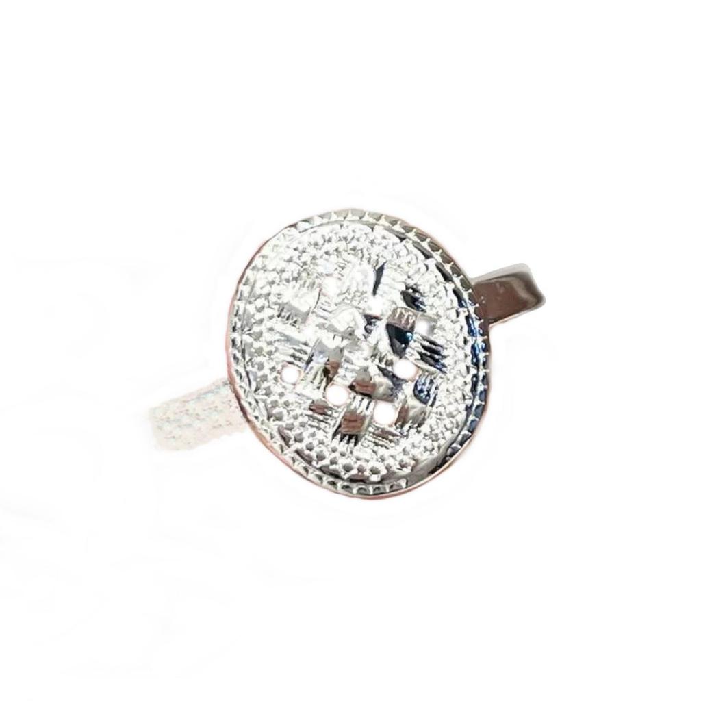 Elegante Anello Ovale in Pizzo Intrecciato Regolabile per Donna - Accessorio alla Moda, Versatile e Trendy per Dito Indice