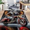 1PC Motorcycle Eagle Non-Slip Floor Carpet Compatible for Office&Living Room&Dining room - Flat-Weave Machine- Soft & Pattern-E254