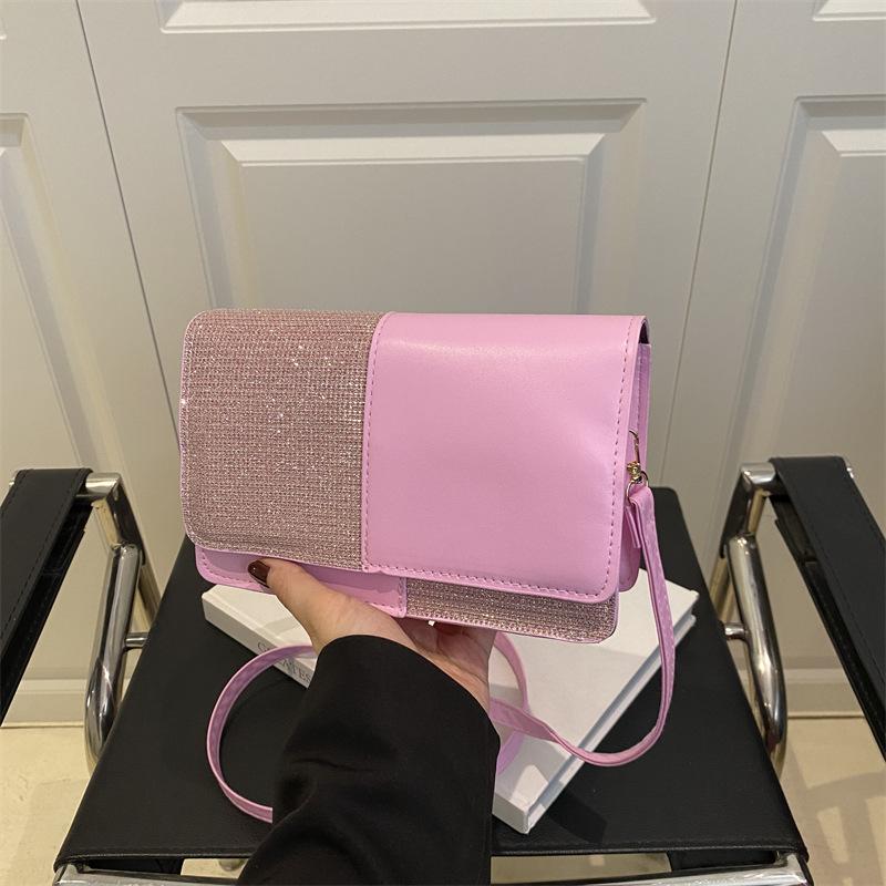 Hong Kong style retro small bag women's small square bag fashionable and simple foreign style trendy messenger bag shoulder bag