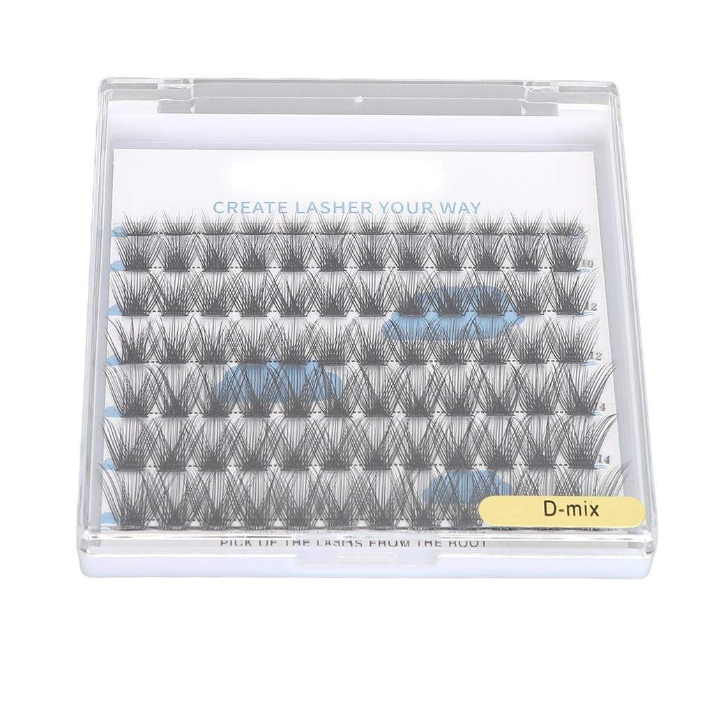 84 Clusters Individual Eyelash Extensions 8/10/12/14/16mm D Curl Fluffy Eyelash Clusters Mixed for Makeup