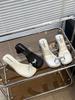 Women's trend shoes cover toes thick heel sandals transparent sandals Korean butterfly shows long legs