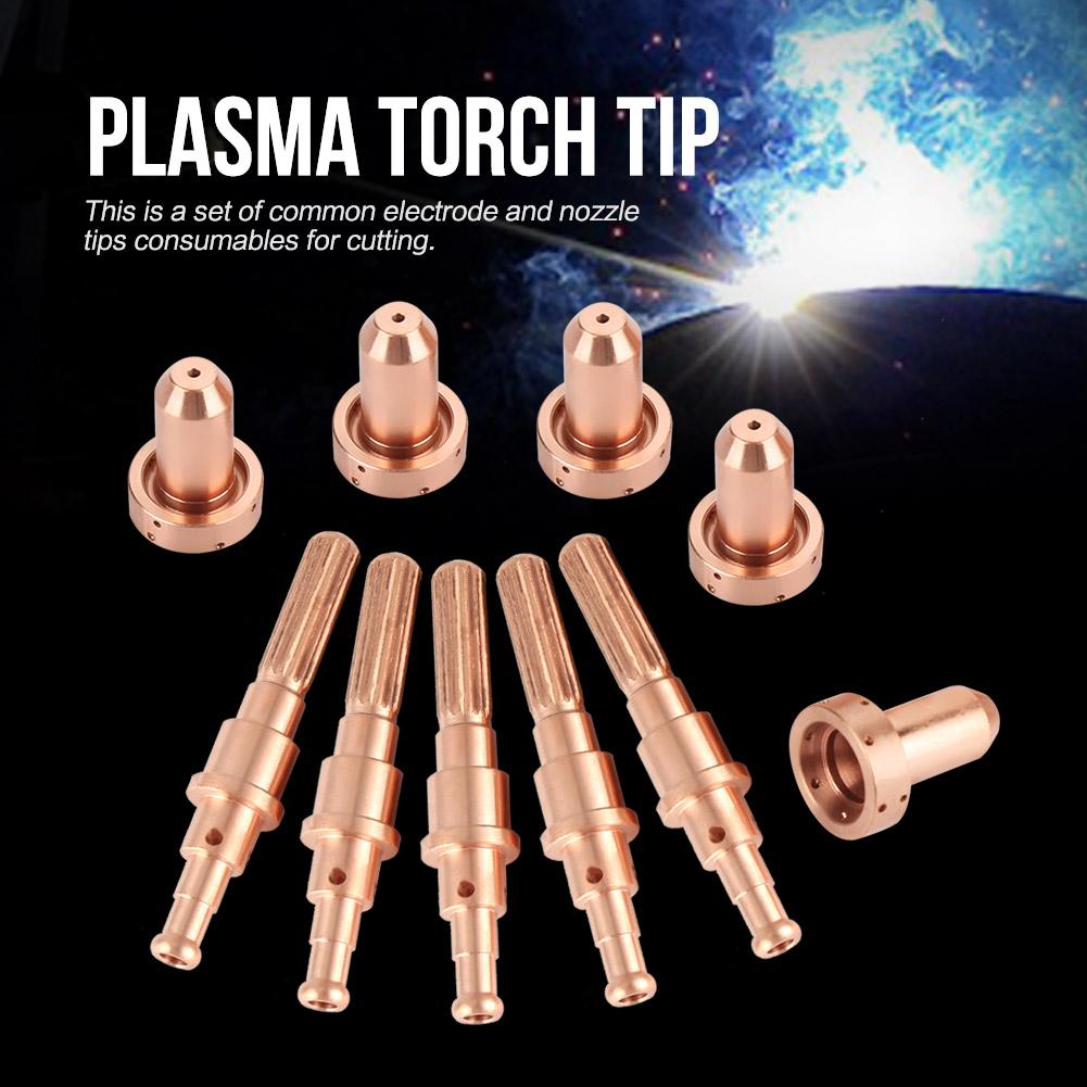 5pcs 98215 Electrode   5 Pcs 9 8212 Nozzle Tips Consumable for SL60 100 Plasma Torch