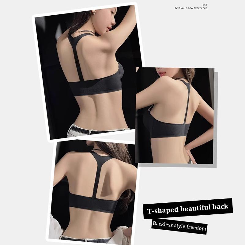 Women's Front Closure Push-Up Bra Sexy Underwear Seamless Push Up Bra Fashion T Back Brassiere Ladies Lingerie