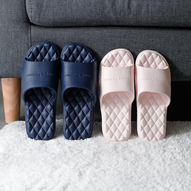 WTEMPO EVA Slippers Women Summer Thick Bottom Indoor Home Couples Bathroom Slippers Non-slip Soft Ins Cool Slippers
