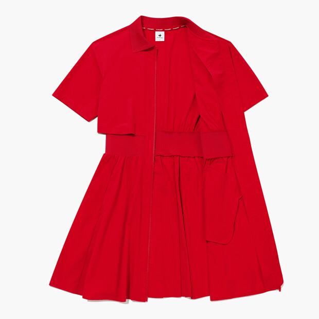 LECOQ GOLF Women'S Full-Zip Woven Collar Dress _Red0 Gr122Lop11