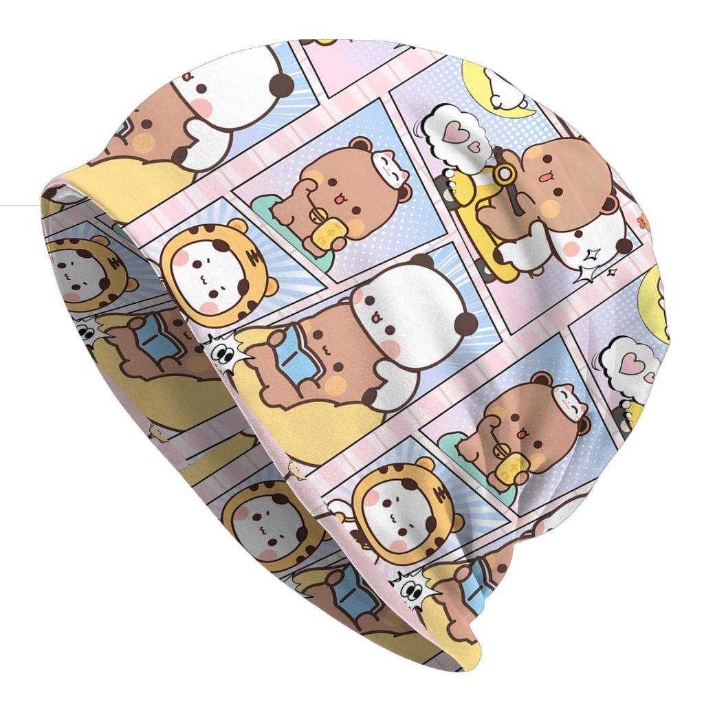 Stitch Bubu and Dudu Bear Hat Outdoor Caps For Unisex Women Skullies Beanies Ski Caps Soft Bonnet Hats