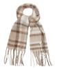 GRAVER [Unisex] Flower Bear Embroidered Bold Check Scarf_Beige
