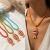 Collana Bohemien con Perline a Forma di Pesce, Perline Multicolori, Tema Tropicale, Gioiello per il Collo da Donna, Regalo per Donna