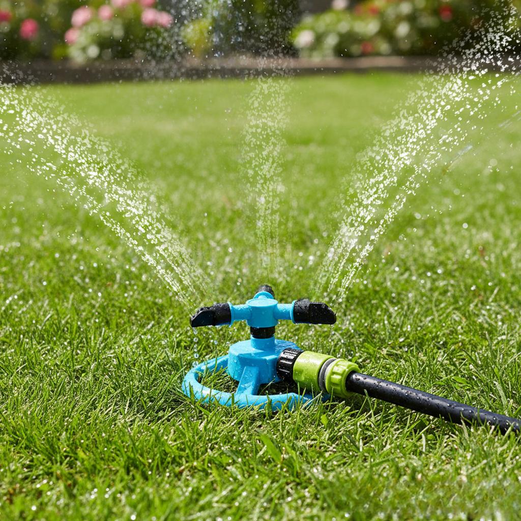 360 Degree Automatic Sprinkler Multi-Purpose Rotating Water Sprinklers Wear Resist Anti-Clog Water Sprayer Irrigation Tools