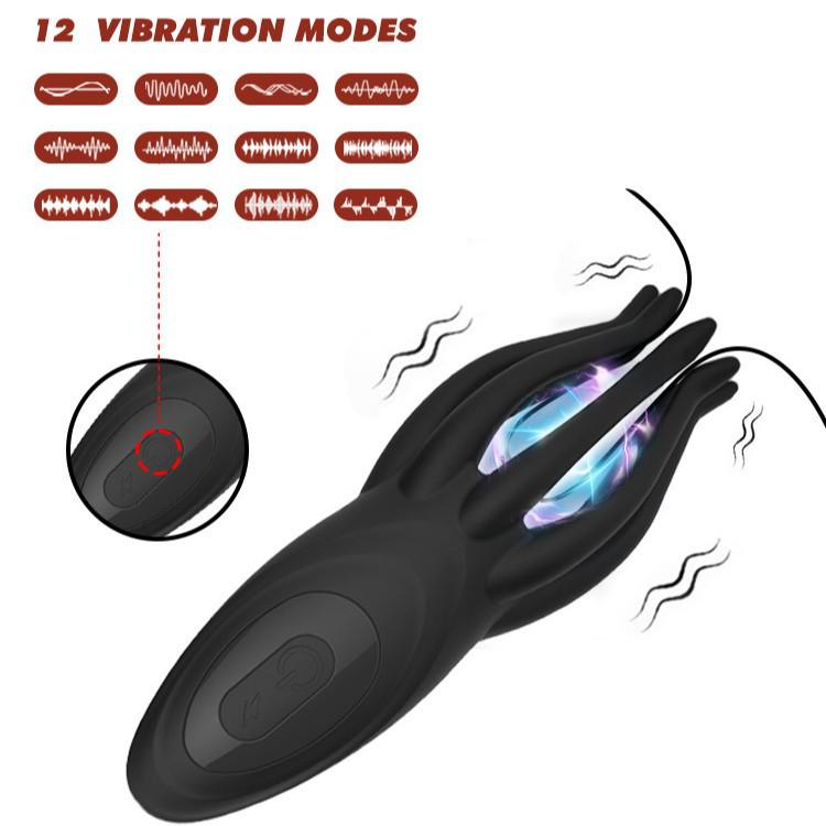 Electric Shock Glans Vibrator Male Masturbator Cup