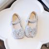 Girls Princess Shoes 2025 New Children's Crystal Shoes Spring and Autumn Leather Shoes Little Girl Shoes Baby Single Shoes with Dress