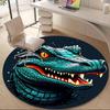 1PC Crocodile Artwork Office Round Area Rug, Indoor Mat Suitable ForOffice, Under Office Chairs Bedroom Living Room Home Decor, Room Deco, F032