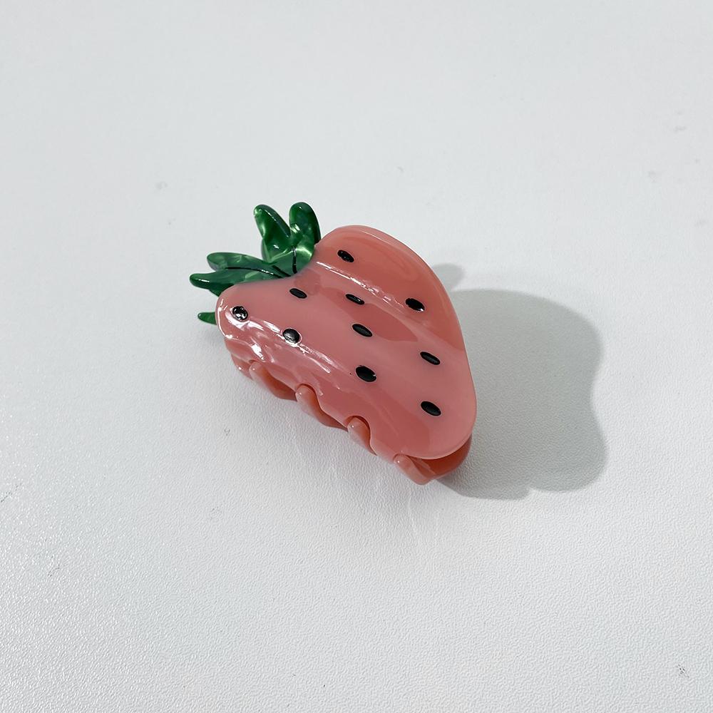Korean  Sweet Lovely Fruit Strawberry Pineapple Peach Carrot Hair Clip Claw Fashion Acetate Shark Clip