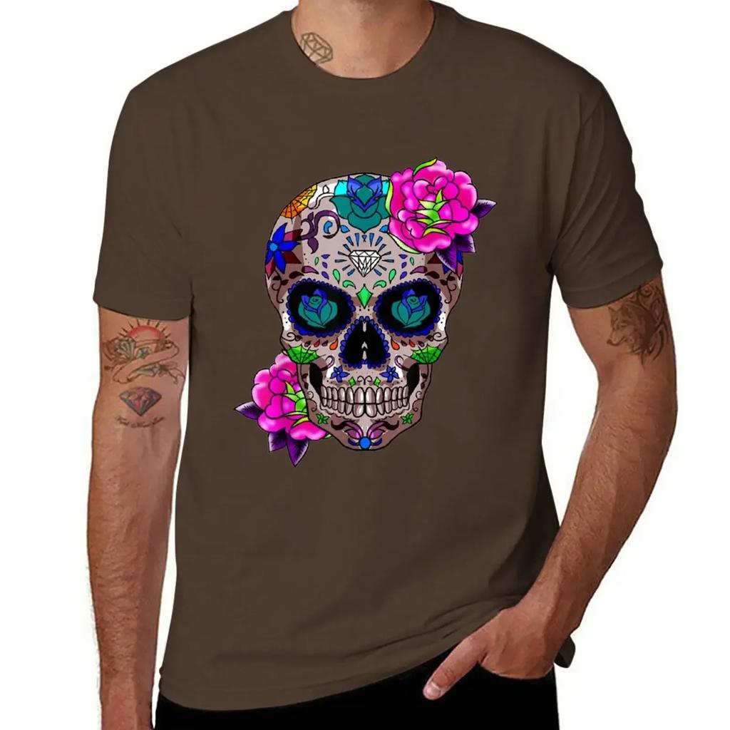 Sugar Skull Day Of The Dead Cool Bone Head Skulls Gift Idea T-Shirt customizeds quick-drying t shirts men