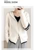 Women's Hooded Knit Cardigan: Zipper Closure, Long Sleeve, Loose Fit - Ideal for Spring & Autumn