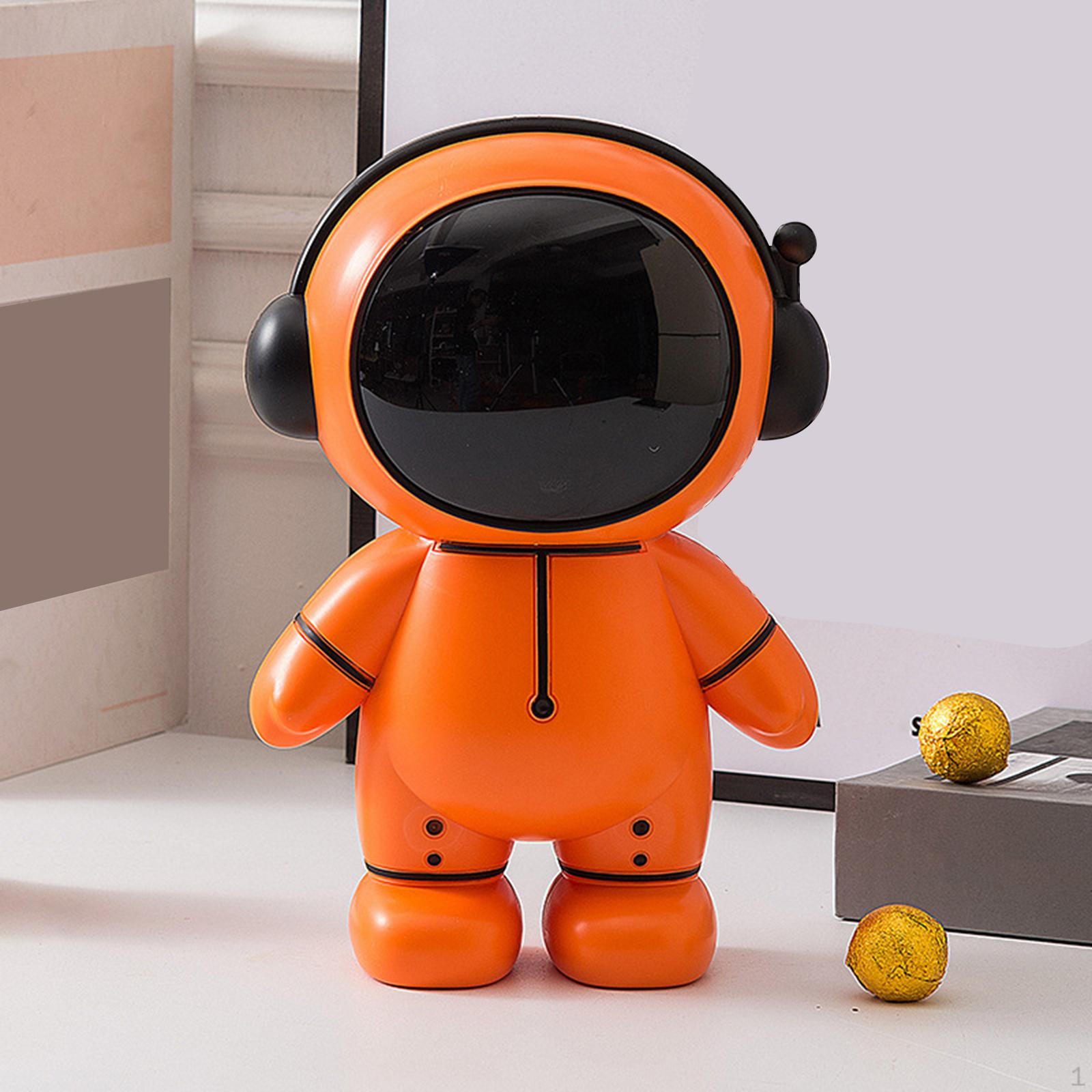 

Astronaut Money Box Home Decor Desktop Ornament Creative Decoration Bank for Gift помаранчевий