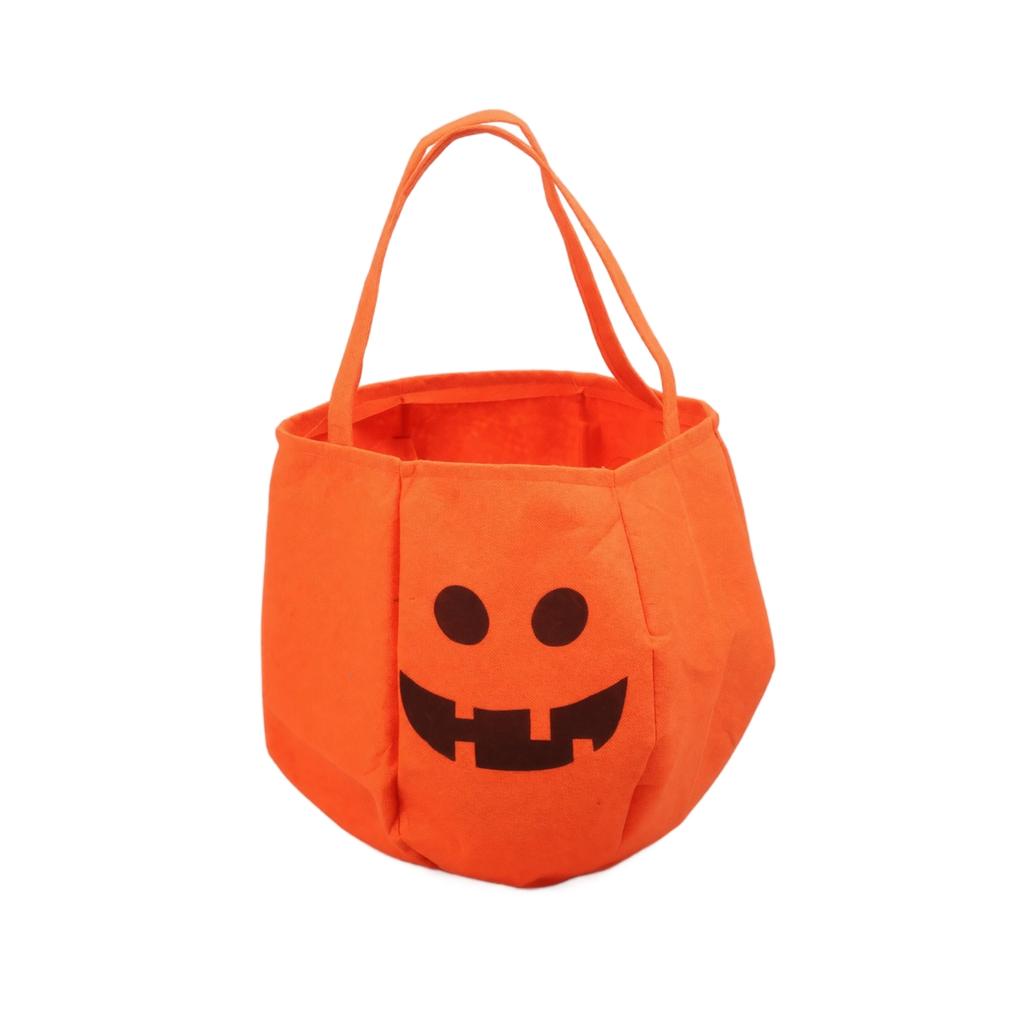 Non-Woven 3D Pumpkin Halloween Candy Bag for -or- Party Favors and Costume Props